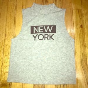Gray New York halter top